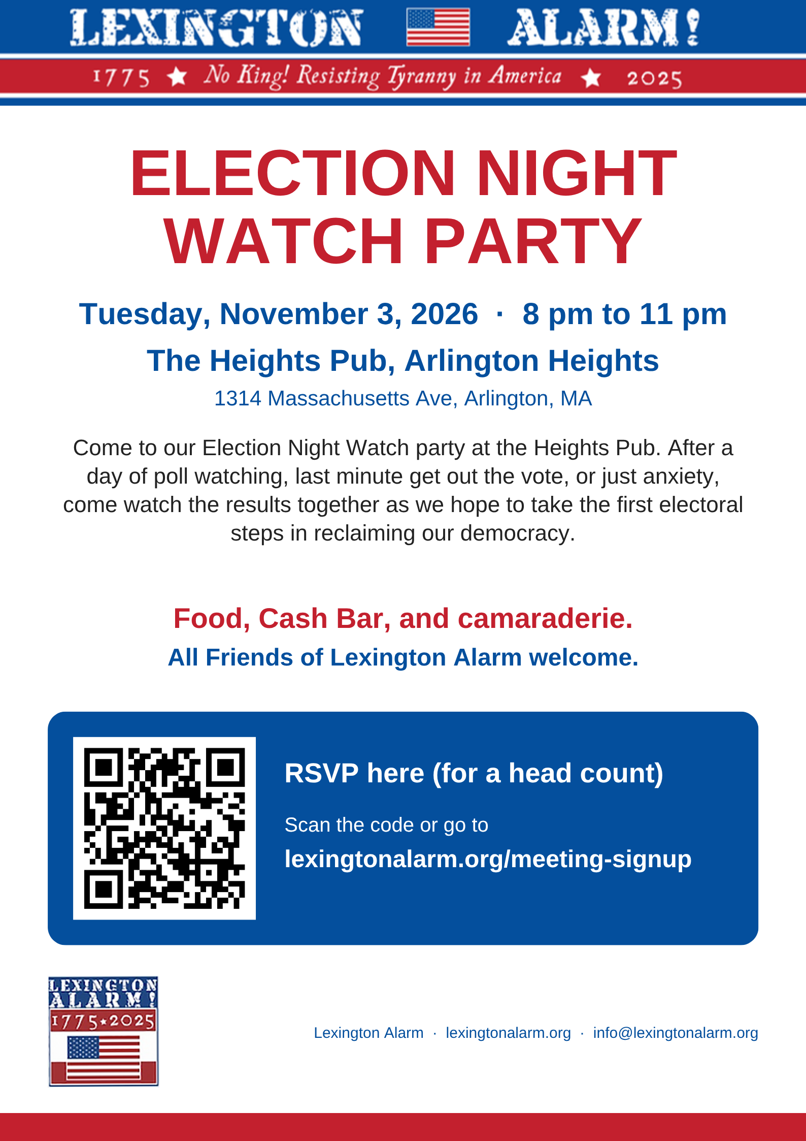 Election Night Watch Party flyer